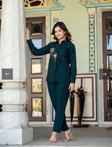 Pure Cotton Slub Kurti Pant Set for Women – Handwork Ethnic Co-ord