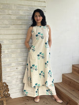 Premium Floral Fine Cotton Kurti Palazzo Set – Summer Collection