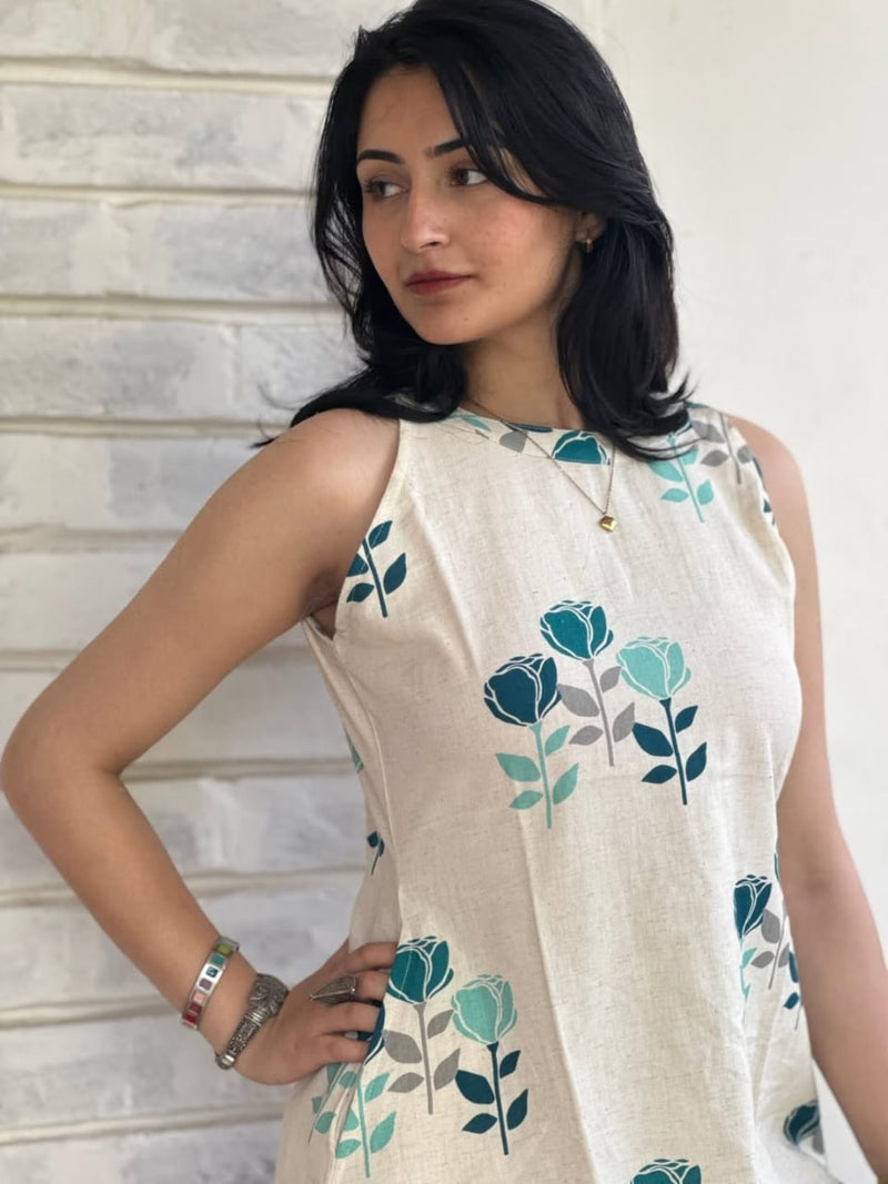 Premium Floral Fine Cotton Kurti Palazzo Set – Summer Collection